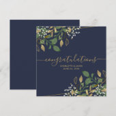 Gold Foil Glitter Wedding Gefeliciteerd Kaart (Voorkant / Achterkant)