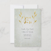 Gold Foil Gold Leaf-effect Save-the-Date Wedding Save The Date (Voorkant)