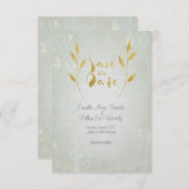 Gold Foil Gold Leaf-effect Save-the-Date Wedding Save The Date (Voorkant / Achterkant)