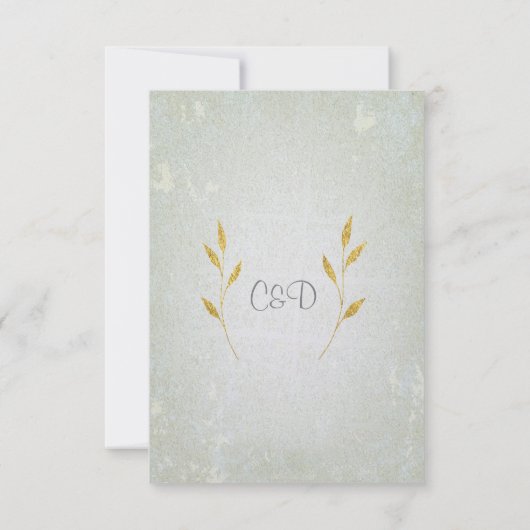 Gold Foil Gold Leaf-effect Save-the-Date Wedding Save The Date (Achterkant)