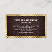 Gold Foil Gourmet Chocolade Cake Pastry Bakkerij Visitekaartje (Achterkant)