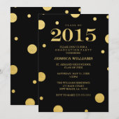 Gold Foil Graduation Invitations Kaart (Voorkant / Achterkant)