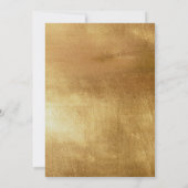 Gold foil Graduation Party Invitation Black Kaart (Achterkant)