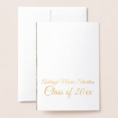 Gold Foil Graduation Party Invitation Folie Kaarten (Met envelop)