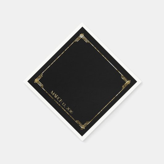 Gold Foil Great Gatsby Art Deco Cocktail Napkins Servetten (Hoek)