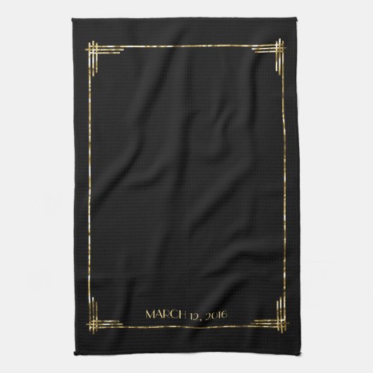 Gold Foil Great Gatsby Art Deco Guest Towels Theedoek (Verticaal)
