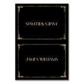 Gold Foil Great Gatsby Art Deco Place Kaart (Voorkant)