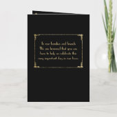 Gold Foil Great Gatsby Art Deco Wedding Programs Programma (Achterkant)