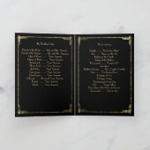 Gold Foil Great Gatsby Art Deco Wedding Programs Programma (Binnen)
