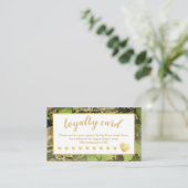 Gold Foil Green Salon Loyalty Card (Staand voorkant)