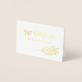 Gold Foil Greenery Calligraphy Cadeaubon Folie Kaarten (Voorkant)
