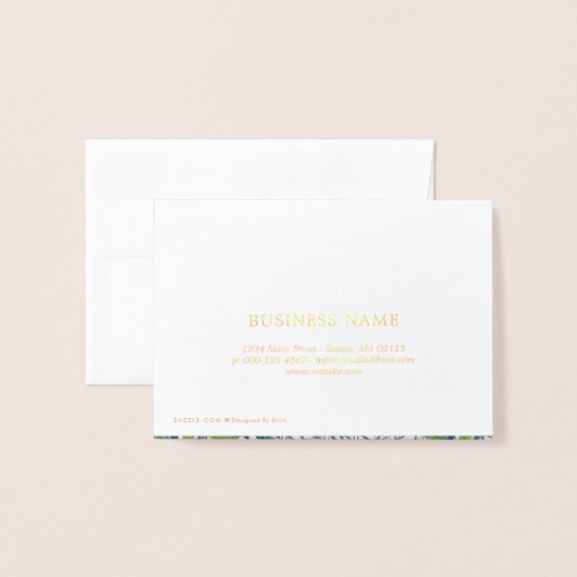 Gold Foil Greenery Calligraphy Cadeaubon Folie Kaarten (Met envelop)