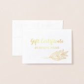 Gold Foil Greenery Calligraphy Cadeaubon Folie Kaarten (Voorkant met envelop)