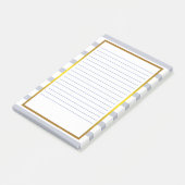 Gold Foil Grepe Stripe White Lined Business Lines Post-it® Notes (Schuin)