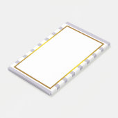 Gold Foil Grey Stripe white clean Post-it® Notes (Schuin)