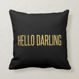 Gold Foil Hallo Darling Modern Sierkussen