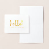 Gold Foil Hallo Personal Note Kaart (Display)