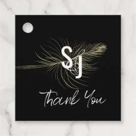 Gold Foil Hand Drawn Wedding Feather Wedding Bedankjes Labels