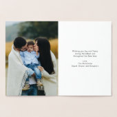 Gold Foil Hanukkah Icons Holiday Greeting Kaart (Binnen)