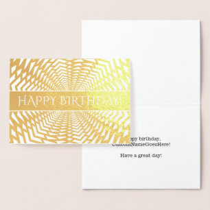 Gold Foil "HAPPY BIRTHDAY!" Kaart