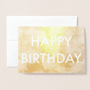 Gold Foil Happy Birthday kaart