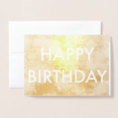 Gold Foil Happy Birthday kaart (Voorkant met envelop)