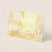 Gold Foil Happy Birthday kaart (Voorkant)