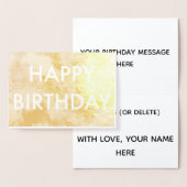 Gold Foil Happy Birthday kaart (Display)