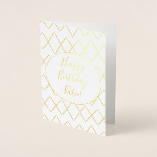 Gold Foil Happy Birthday Kaart