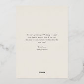 Gold Foil Hart Kerstvakantie Groet Kaart (Achterkant)