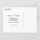 Gold Foil Hart Vingerafdruk Bewaar de datum Aankondigingskaart (Achterkant)