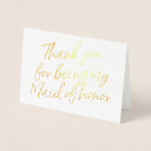 Gold Foil Hartelijk dank dat ik mijn dienstmeisje  Folie Kaarten (Voorkant)