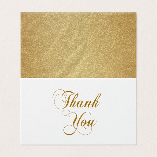 Gold Foil Hartelijk dank Kaart (Buitenkant ongevouwen)