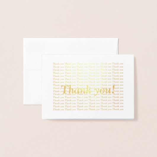 Gold Foil - Hartelijk dank - Kaart (Voorkant met envelop)