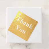 Gold Foil Hartelijk dank voor bruiloftsparen Naam  Bedankjes Labels (Met doos)