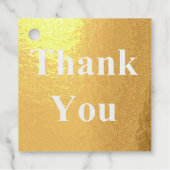 Gold Foil Hartelijk dank voor bruiloftsparen Naam  Bedankjes Labels (Voorkant)