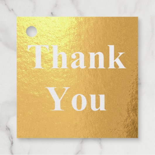 Gold Foil Hartelijk dank voor bruiloftsparen Naam  Bedankjes Labels (Voorkant)