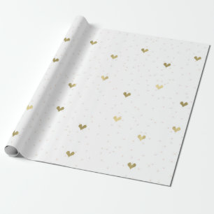 Gold Foil Harten Stippen Verpakkingspapier Cadeaupapier