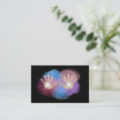 *~* Gold Foil Healing Hands Radiating Reiki Energy Visitekaartje (Staand voorkant)