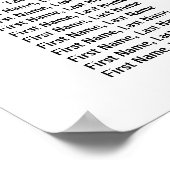 Gold Foil Heart 12-tafel bruiloft Poster (Hoek)