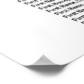 Gold Foil Heart 9-Table Wedding Seating Chart Poster (Hoek)