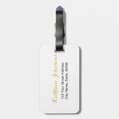 Gold Foil Heart Bagagelabel (Achterkant verticaal)