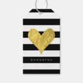 Gold Foil Heart Cadeaulabel (Voorkant)