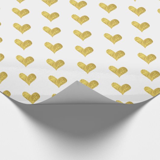 Gold Foil Heart Cadeaupapier (Hoek)