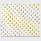 Gold Foil Heart Cadeaupapier (Vlak)