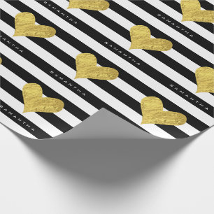 Gold Foil Heart Cadeaupapier