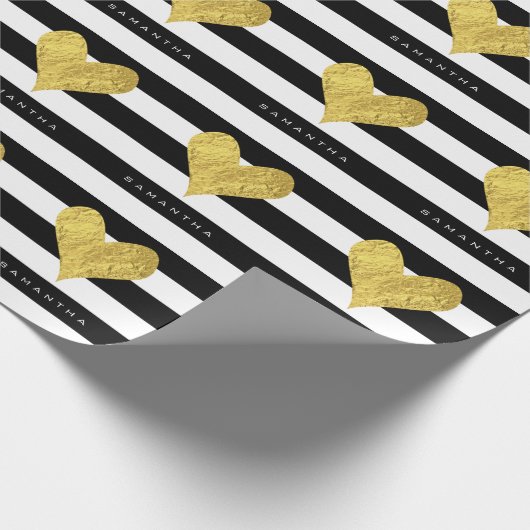 Gold Foil Heart Cadeaupapier (Hoek)