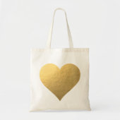 Gold Foil Heart Canvas tas (Voorkant)