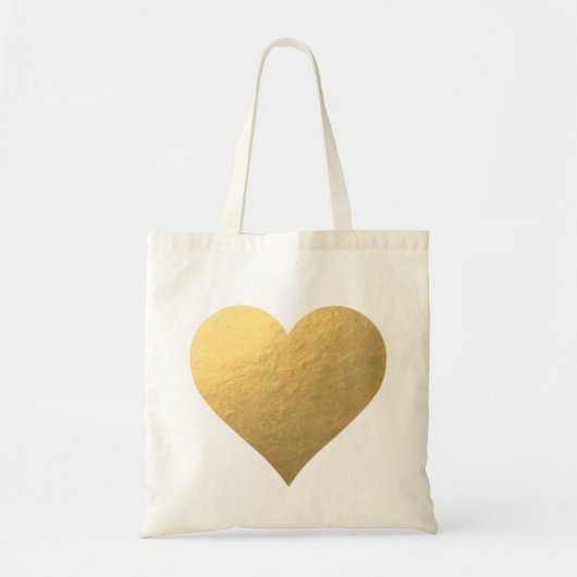 Gold Foil Heart Canvas tas (Voorkant)