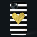 Gold Foil Heart iPhone 13 Hoesje<br><div class="desc">AANPASSING ♡ jouw naam, monogram, bericht, enz. toevoegen ♡ Je favoriete lettertypen gebruiken. ♡ Aangepaste kleuren toevoegen. OPMERKING: ♡ kleuren die online worden weergegeven, kunnen enigszins afwijken van het werkelijke product. ♡ Dit ontwerp bevat elementen die zijn ontworpen om er metallisch goud uit te zien, maar op dit product worden...</div>